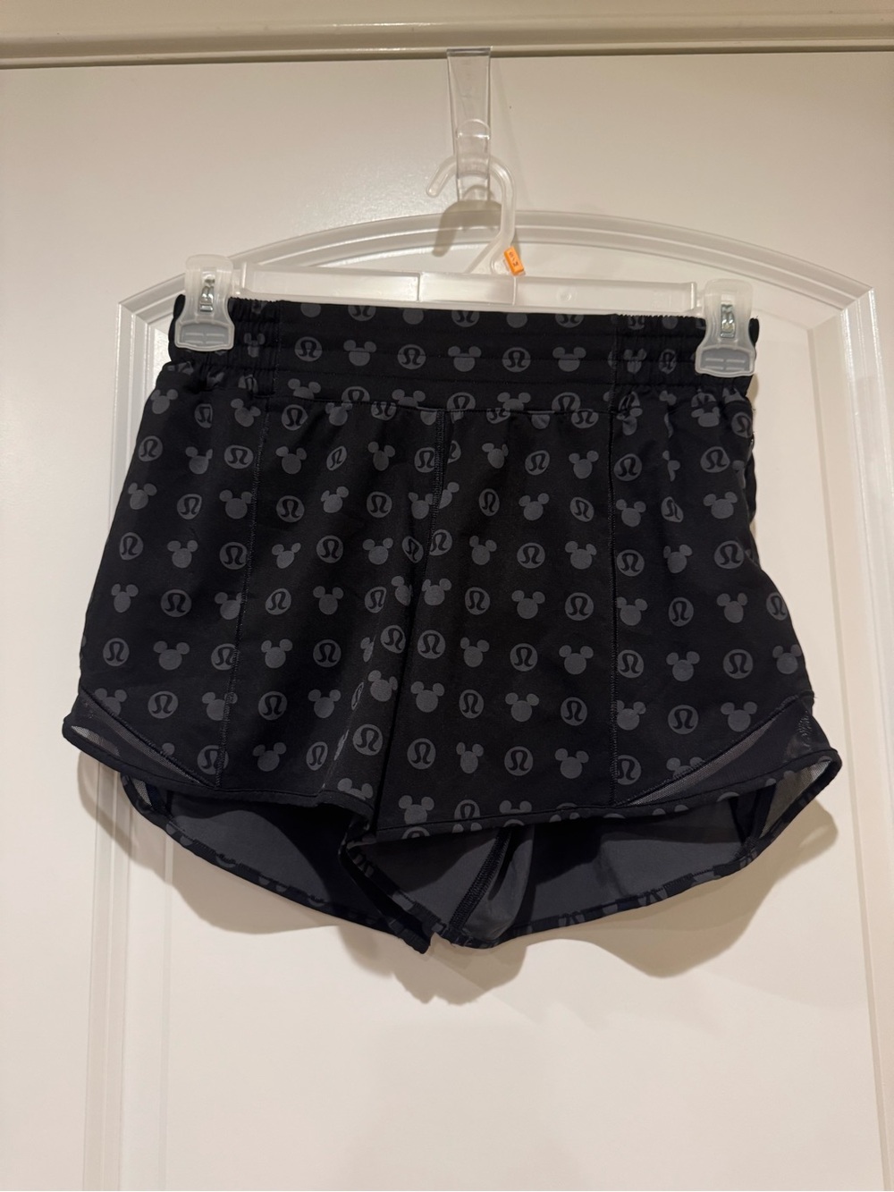 lululemon athletica Black shorts & Bra Set with Subtle Mickey Motif